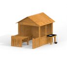 Wooden Garden Playhouse w/ Fencing