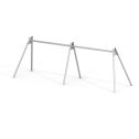 Four-seater swing frame with steel posts