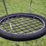 Люлка Single Swing (BNS 90cm) с кръгла мрежеста седалка и въжета за закрепване.