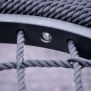 Single Swing (BNS 90cm) с плетени въжета и здрава метална рамка за детска площадка.
