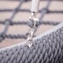Single Swing (BNS 90cm) с плетено въже и метални връзки за детска площадка.