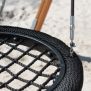 Детайл на детска люлка Single Swing (BNS 90cm) с плетена мрежа и метални въжета.