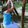 Girl swings on Kampinos