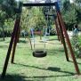 The single swing on home playground